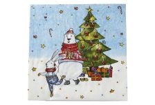 НГ Салфетки 33х33, 20 шт,3 сл. БОГЕТ (12 уп) НГ НОВОГОДНИЕ ГУЛЯНЬЯ