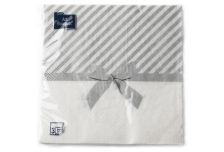 НГ Салфетки 33х33, 20 шт,3 сл. БОГЕТ (12 уп) НГ НОВОГОДНИЙ ПОДАРОК СЕРЕБРО