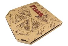 Короб под пиццу  цельный гофрокартон Т23 Е 350х350 бурый с печатью ПАЛЛЕТ (3900шт)