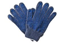 Перчатки ХБ 5-ти нит. с ПВХ 7,5 класс Протектор (250пар)  серые