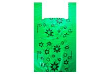 Пакет Майка Мир пластика 35х60 Звезда зеленая /40уп х 50шт/ 7гр (2000шт)