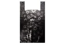 Пакет Майка Мир пластика 35х60 Звезда черная /40уп х 50шт/ 7гр (2000шт)