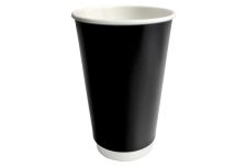 Бум стакан Л-ПАК 0,400л диам 90мм ГН Черный 2-х слойн. (20/400шт) лига пак 20шт рукав