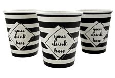 Бум стакан ГринПак 0,185л диам 73мм ГН  черно -белый (drink) /20уп * 50шт/ (1000шт)