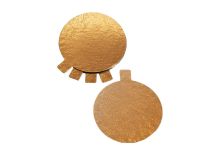 ОСК Подложка 0,8мм с держателем д80мм золото/золото двухст (100шт)