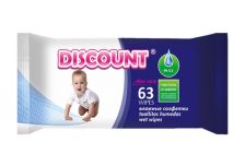 Салфетки влажные Озон/Дисконт (63шт) Детские/Алоэ (22уп)