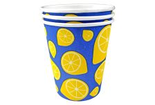 Бум стакан ГринПак 0,250л диам 80мм ГН Лимоны  /20уп * 50шт/ (1000шт)