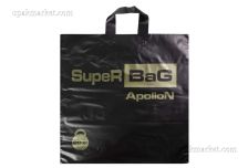 Пакет петля  Робот 45х50 Супербэг Чёрный/10уп х 25шт/ ПНД 90мкм (250шт) петля