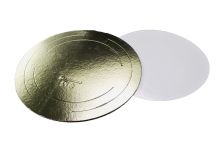 Подложка картонная 1,5мм д200мм золото/жемчуг ФИН (50шт)