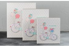 Набор подарочных коробок 1/3 Прямоуг. Велосипед и шары