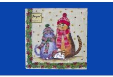 НГ Салфетки 33х33, 20 шт,2 сл. БОГЕТ (15 уп) НГ НОВОГОДНИЕ ДРУЗЬЯ