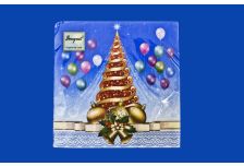 НГ Салфетки 33х33, 20 шт,2 сл. БОГЕТ (15 уп) НГ НОВОГОДНИЙ КАРНАВАЛ