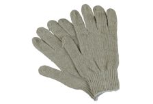 Перчатки ХБ 5-ти нит. без ПВХ 7,5 класс Протектор (250пар) белые/серые