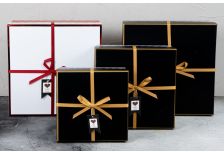 Набор подарочных коробок 1/3 КВАДРАТ ОДНОТОННЫЙ С ОКОНТОВКОЙ