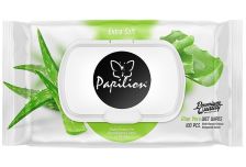 Салфетки влажные Papilion (100шт) Aloe vera/Алоэ (18уп) клапан