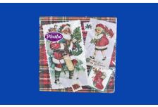 НГ Салфетки 33х33, 18 шт,3 сл. PLUSHE (34 уп) НГ ВИНТАЖНЫЕ МАРКИ