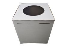 Короб картонный д/тортов с окном 400х400х350 белый (10шт)