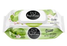 Салфетки влажные Papilion (100шт) Apple/Яблоко (18уп) клапан