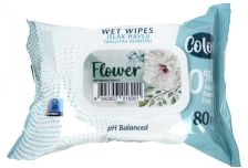Салфетки влажные Papilion/Colotis (80шт) Flower/Цветок (24уп) клапан