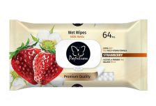 Салфетки влажные Papilion (64шт) Strawberry/Клубника (24уп) клапан