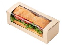 ОСК контейнер под сэндвичи Baguette box с окном 260х80х60 (250шт)