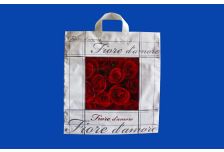 Пакет петля  ЛП 40х43 Фиора белый(Flore D Amore) /20уп х 25шт/ ПВД 100мкм (500шт)