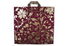 Пакет петля  Серикоф 45х43 Узор бордо /16уп х 25шт/ ПВД 100мкм (400шт) петля