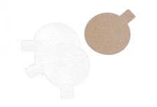 ОСК Подложка 0,8мм с держателем д80мм крафт/белый (100шт)