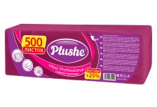 Салфетки 24х24 1-слойн. (PLUSHE) 500л/4уп Интенсив Бордовые