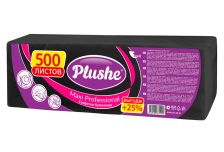 Салфетки 24х24 1-слойн. (PLUSHE) 500л/4уп Интенсив Черные