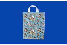 Пакет петля  Тико 35х28 Узор на голубом/14уп х 50шт/ ПВД 55мкм (700шт) петля