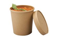 ДоЭко картонная емкость с крышкой под суп  (картон) ECO SOUP 230мл 8W (25/250шт)