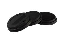 Крышка для стак. Л-ПАК д. 90мм (0,350л)  черная  (20уп х 100шт) (2000шт)