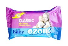 Салфетки влажные Озон/Дисконт (72шт) Ромашка (24уп)