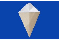 ОСК/OSQ короб под фри ECO CONE L конусный  80х200мм с отделением под соус (400шт)