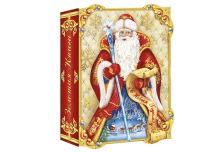 Подарочная упаковка 700г НГ ЗОЛОТАЯ КНИГА с тиснением  (150шт)