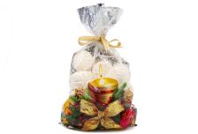 Подарочная упак. 25х40 ПП Интерпак Тепло свечи (2000 шт.)