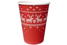 Бум стакан ГринПак 0,350л диам 90мм ГН Новый год Красный /20уп * 25шт/ (500шт)