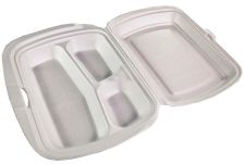 Ланч бокс LB-3 БЕЛЫЙ   /250*195*68/   Мегапласт   (100шт)