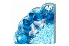 НГ Салфетки 33х33, 12 шт,3 сл. Art Bouquet Rondo (15 уп) НГ НОВОГОДНИЙ ВЕНОК 1