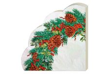 НГ Салфетки 33х33, 12 шт,3 сл. Art Bouquet Rondo (15 уп) НГ НОВОГОДНИЙ ВЕНОК 3