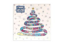 НГ Салфетки 33х33, 20 шт,3 сл. Art Bouquet (12 уп) НГ ГОД ЗМЕИ НА БЕЛОМ