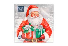 НГ Салфетки 33х33, 20 шт,3 сл. Art Bouquet (12 уп) НГ ДЕД МОРОЗ С ПОДАРКАМИ