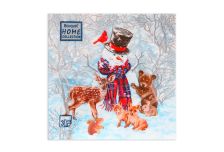 НГ Салфетки 33х33, 20 шт,3 сл. Art Bouquet (12 уп) НГ ЛЕСНЫЕ ДРУЗЬЯ