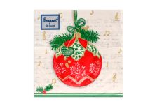 НГ Салфетки 33х33, 20 шт,3 сл. Art Bouquet (12 уп) НГ МУЗЫКАЛЬНЫЙ ШАР