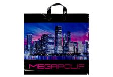 Пакет петля Интерпак 50х46 Мегаполис /10уп х 25шт/ ПВД 100мкм (250шт)