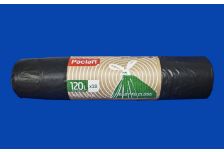 Пакет мусорный  с завязками 120лит 10шт  (Паклан) ПВД (18уп)