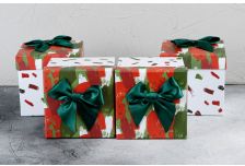 Набор подарочных коробок 1уп х 4 шт КВАДРАТ.. ШТУЧНЫЕ