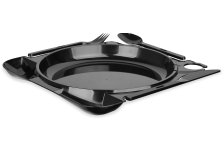 Комбо-тарелка Большая 250х250х20мм чёрная (40шт)