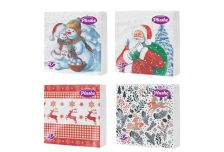 НГ Салфетки 33х33, 20 шт,2 сл. PLUSHE (30 уп) НГ НОВОГОДНЕЕ АССОРТИ